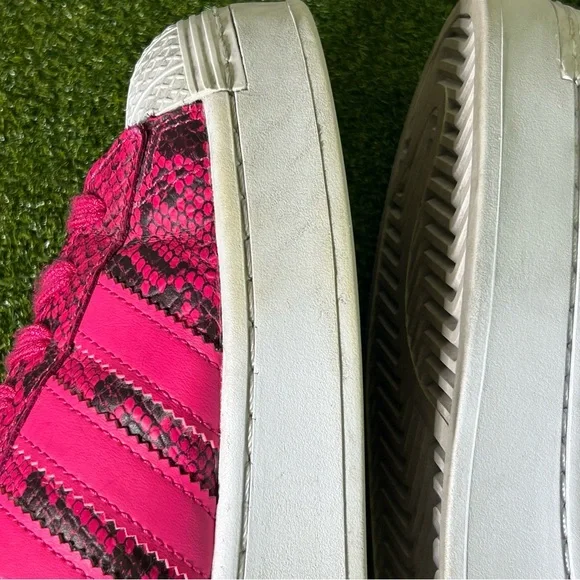 Adidas Superstar Bold Magenta Pink Snakeskin Platform FW3696 Shoes Women’s 7 - Picture 6 of 9
